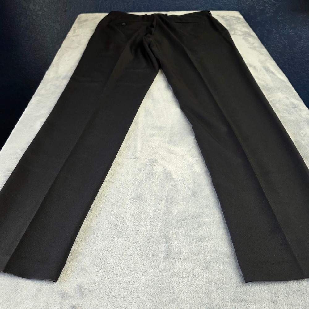 Haggar Mens Slim Fit Stretch Solid Dress Pants Black 33W x 32L
